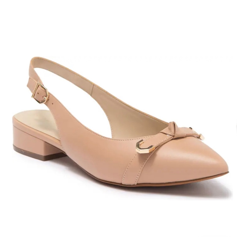 Cole Haan Menlo Skimmer slingback flat Blush leather Sz 9.5 Eur 40
